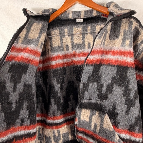 Artesanías MR Molina Mexican Baja Hoodie Jacket Men’s M Wool Blend Zip-Up coat - Picture 8 of 9